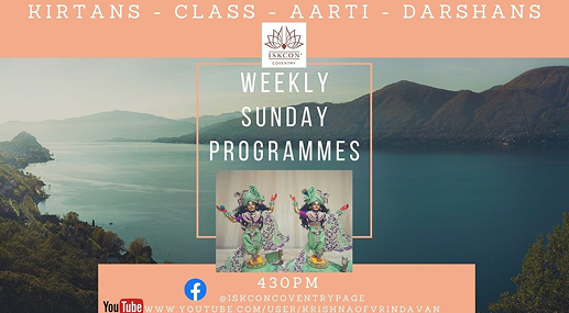 Online Aarti and Sunday program